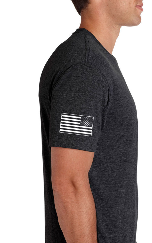 Freedom Isn't Free Men's Black T-Shirt (side)