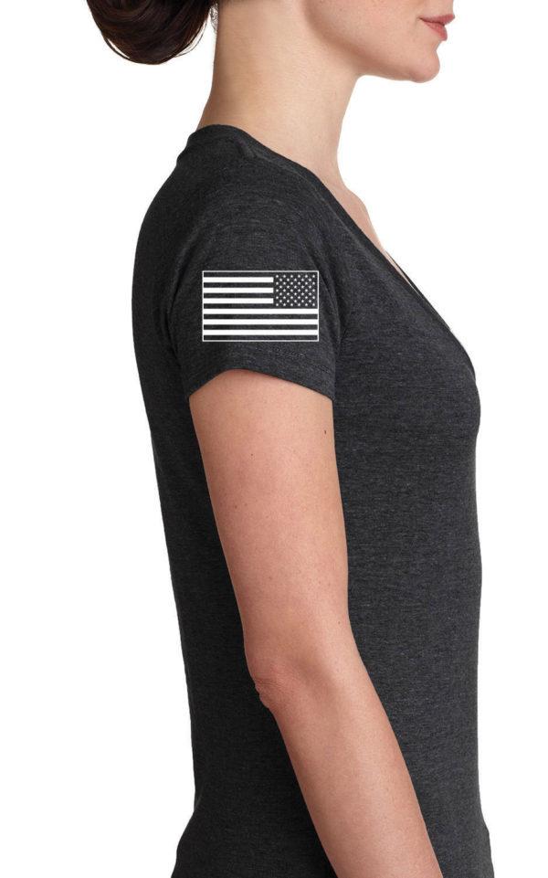 Freedom Isn't Free Women's Black T-Shirt (side)