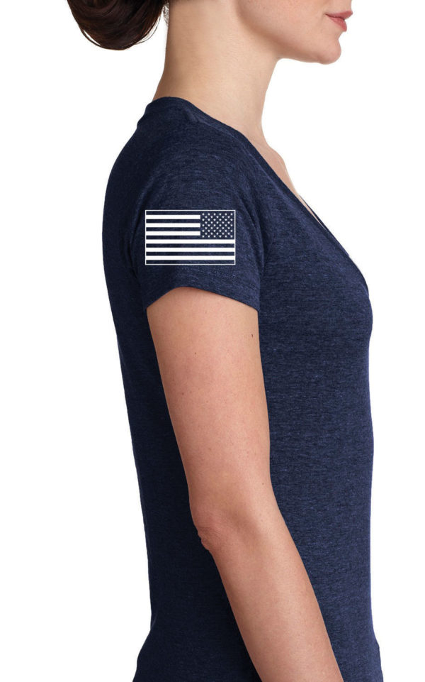 Freedom Isn't Free Women's Navy T-Shirt (side)
